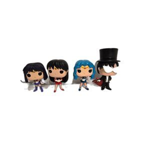 Funko Pop Sailor Moon Lot | 4 pc Character Set | Saturn, Tuxedo Mask, Mars